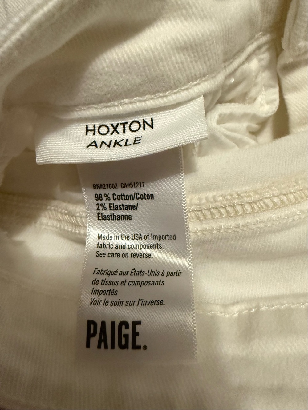 PAIGE Cream Skinny Jeans - Picture 5 of 6